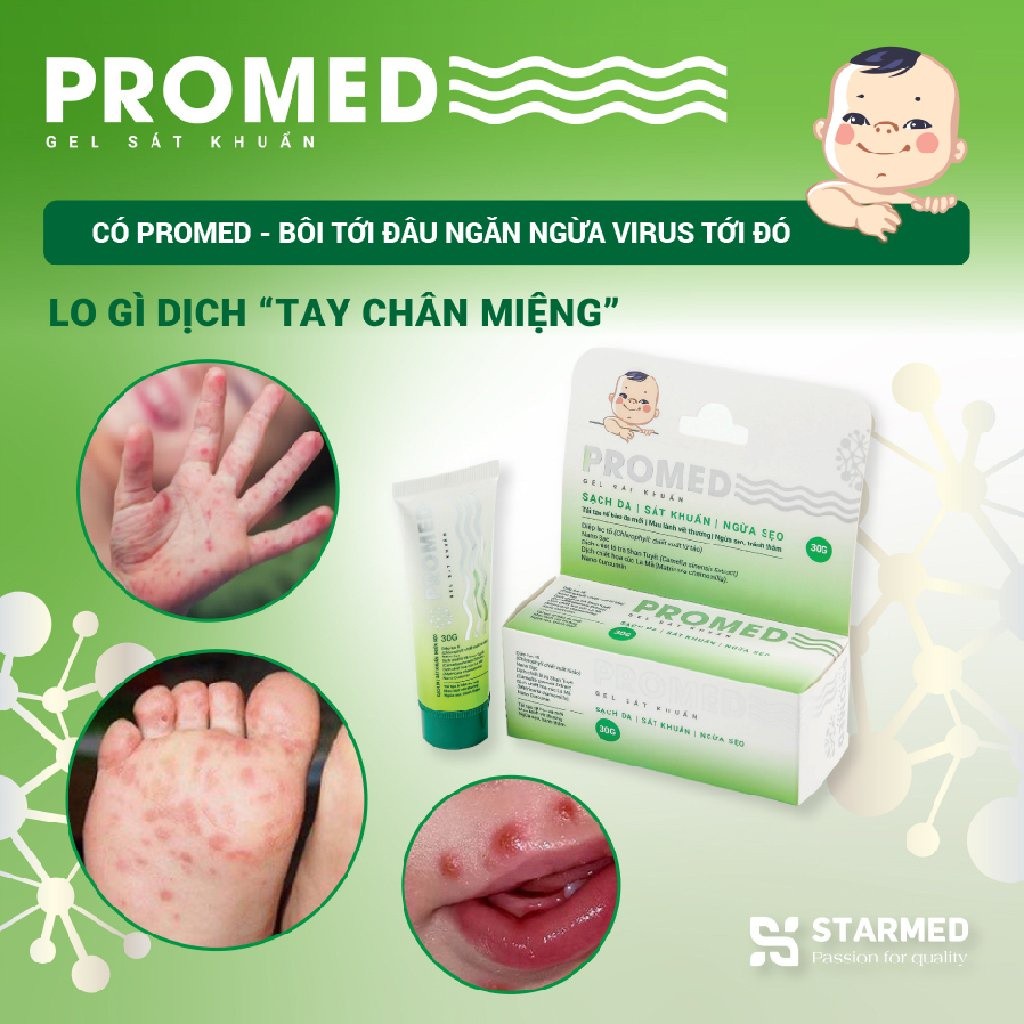 Ảnh Kem Bôi Kem Bôi Hăm Tã PROMED Kháng Khuẩn, Bảo Vệ Da Khi Côn Trùng Đốt, Ngừa Sẹo An Toàn Cho Bé Hộp 30g 4