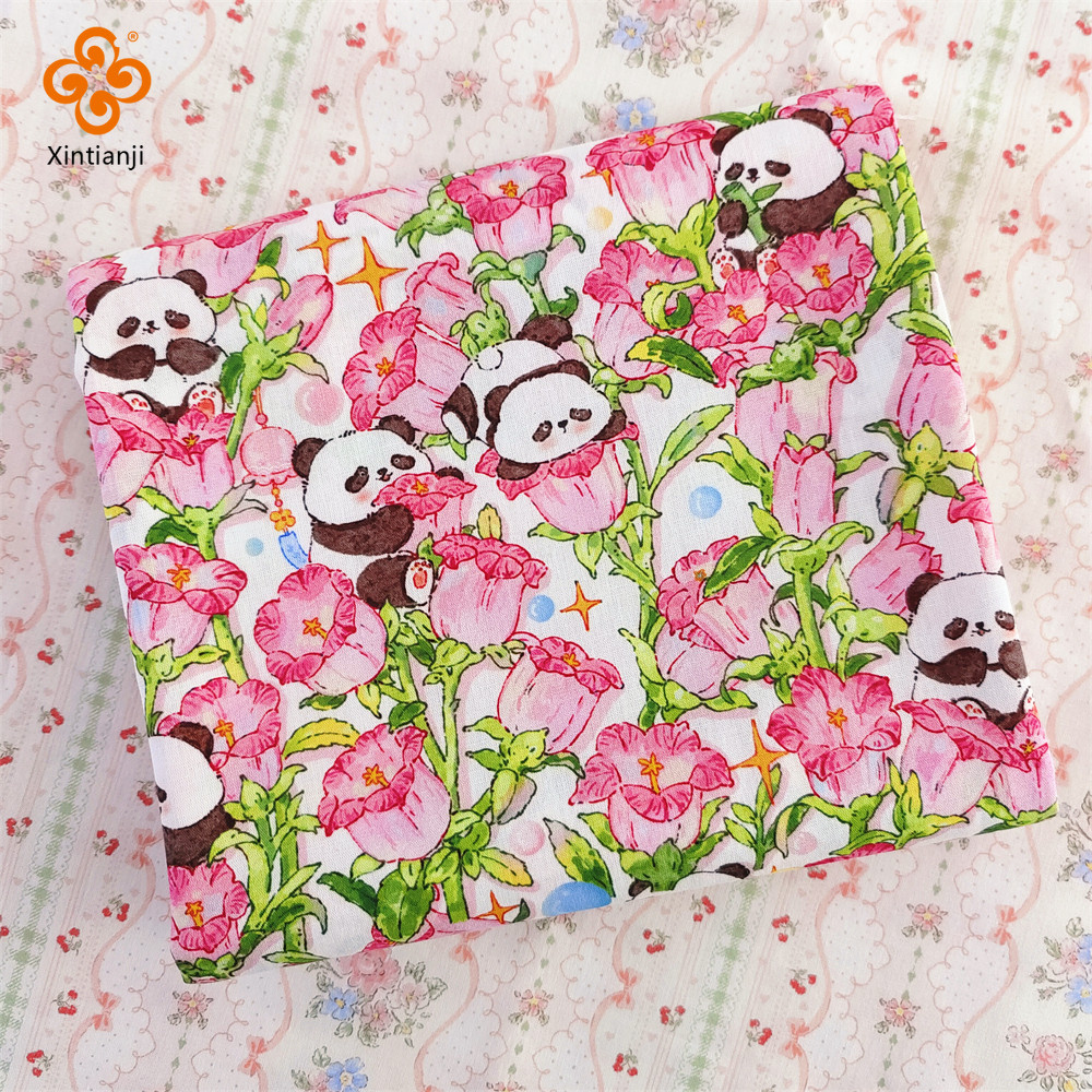 Hoạt Hình Cotton Nguyên Chất 40S Hoa Nhánh Sân Chủ Đề Lớp Một Dệt Trơn Thân Thiện Với Da Quần Áo Váy Ngủ Handmade Tự Làm Vải Cho Bé TJ5839