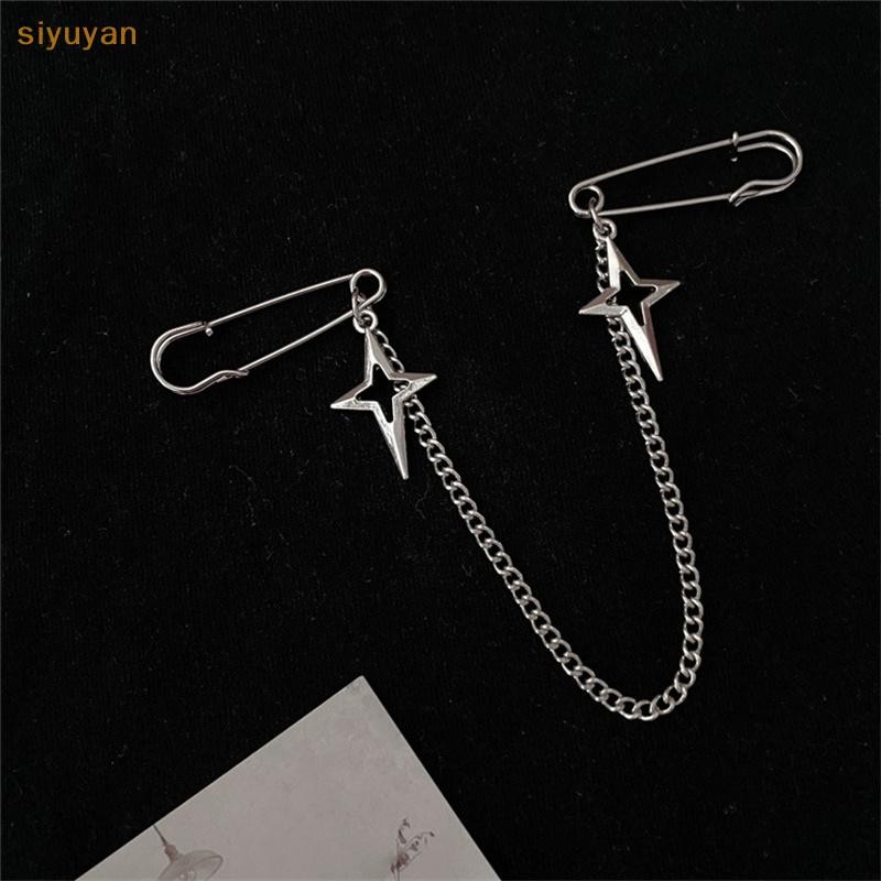 Siyuyan Phong Cách Hàn Quốc Dây Xích Kim Loại Thổ Cẩm Cho Nữ Phù Hợp Với Trang Trí sel Kim Loại Dây Xích Hạt Pin Vải Trang Sức Phụ Kiện VN
