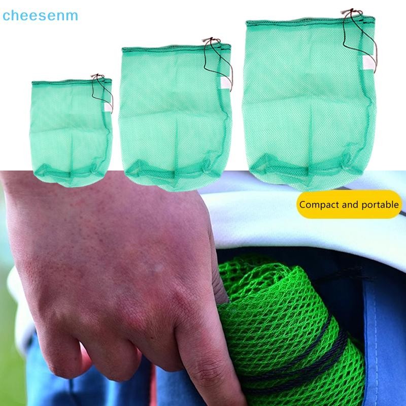 Cheenm Dây Rút Ngoài Trời Túi Lưới Câu Cá Độ Cứng Nylon Có Thể Gập Lại Chống Mài Mòn Giỏ Câu Cá Và Bảo Vệ Cá Xanh Lồng Câu Cá VN