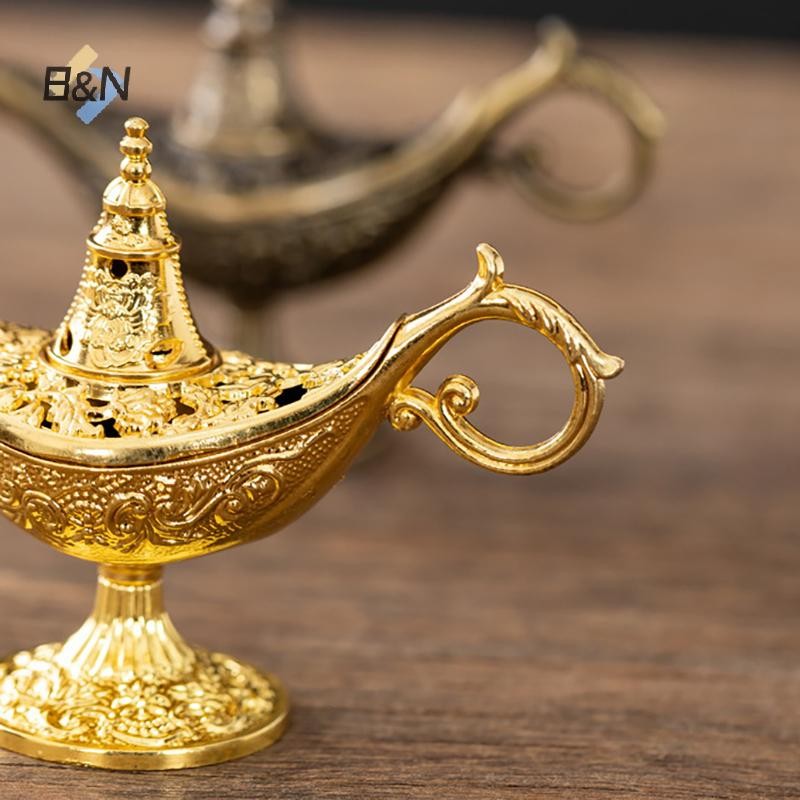 B & N Huyền Thoại Rỗng Aladdin Đèn Thần Lư Hương Retro Chúc Đèn Dầu Trang Trí Nhà Quà Tặng.