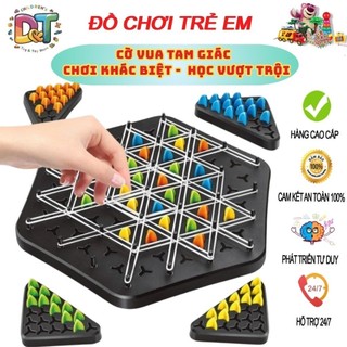 Cờ Liên Xích, Đồ Chơi Cờ Vua Tam Giác Dây Chun Boardgame, Đồ Chơi Trẻ Em Phát Triển Trí Tuệ