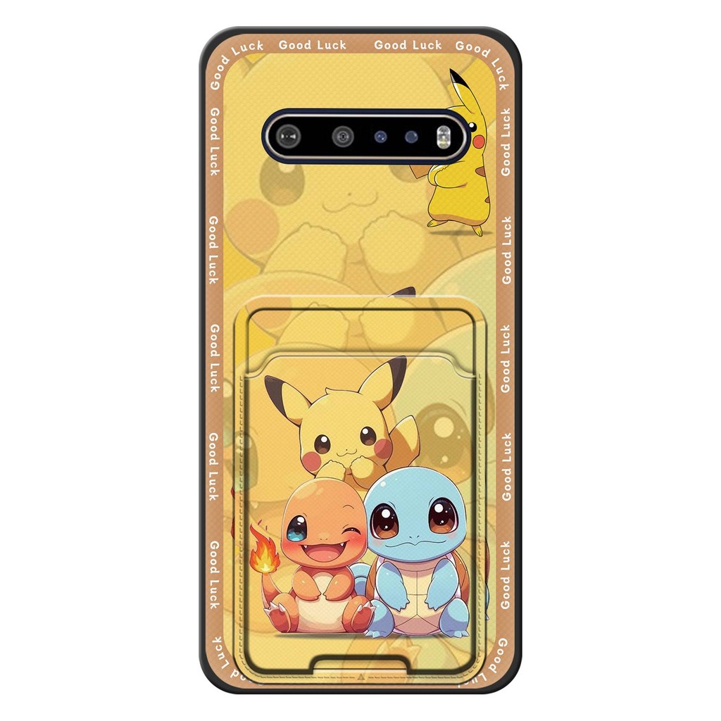 Bọc Toàn Bộ Vỏ Mềm Ốp lưng LG V60 ThinQ 5G Bảo Vệ Dễ Thương Chống Thấm Nước Khe Cắm Thẻ Ốp Lưng Silicon Graffiti Hoạt Hình TPU Bền Túi Đựng Thẻ Chống Va Đập Bao