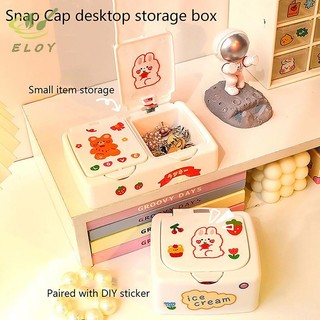 [MAO] Hộp đựng bàn hoạt hình Nút Hộp đựng mỹ phẩm có nắp Hộp đựng đồ trang sức Hộp đựng mỹ phẩm VN