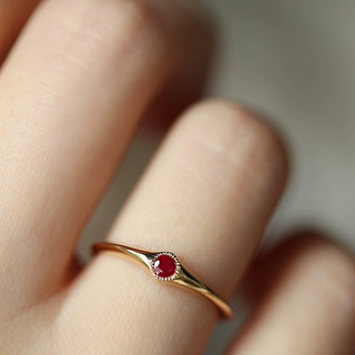 Nhẫn S925 giả đá quý nữ, thiết kế retro cổ điển, có thể điều chỉnh, đá garnet/ruby, phong cách hàng ngày