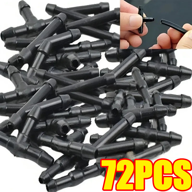 Đầu nối ống nhựa đa năng T / Y / I 3 loại - Khớp nối vòi phun kính chắn gió có thể thay thế - Đầu nối ống nước ô tô thực tế
