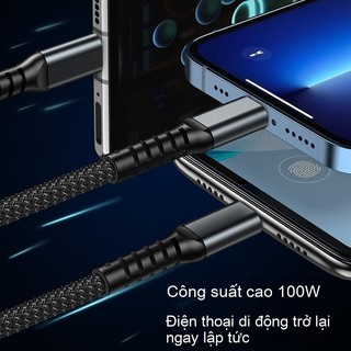 Dây sạc nhanh 3 trong 1 lõi dây tăng cường hỗ trợ sạc siêu nhanh cho iPhone Micro USB Type-C