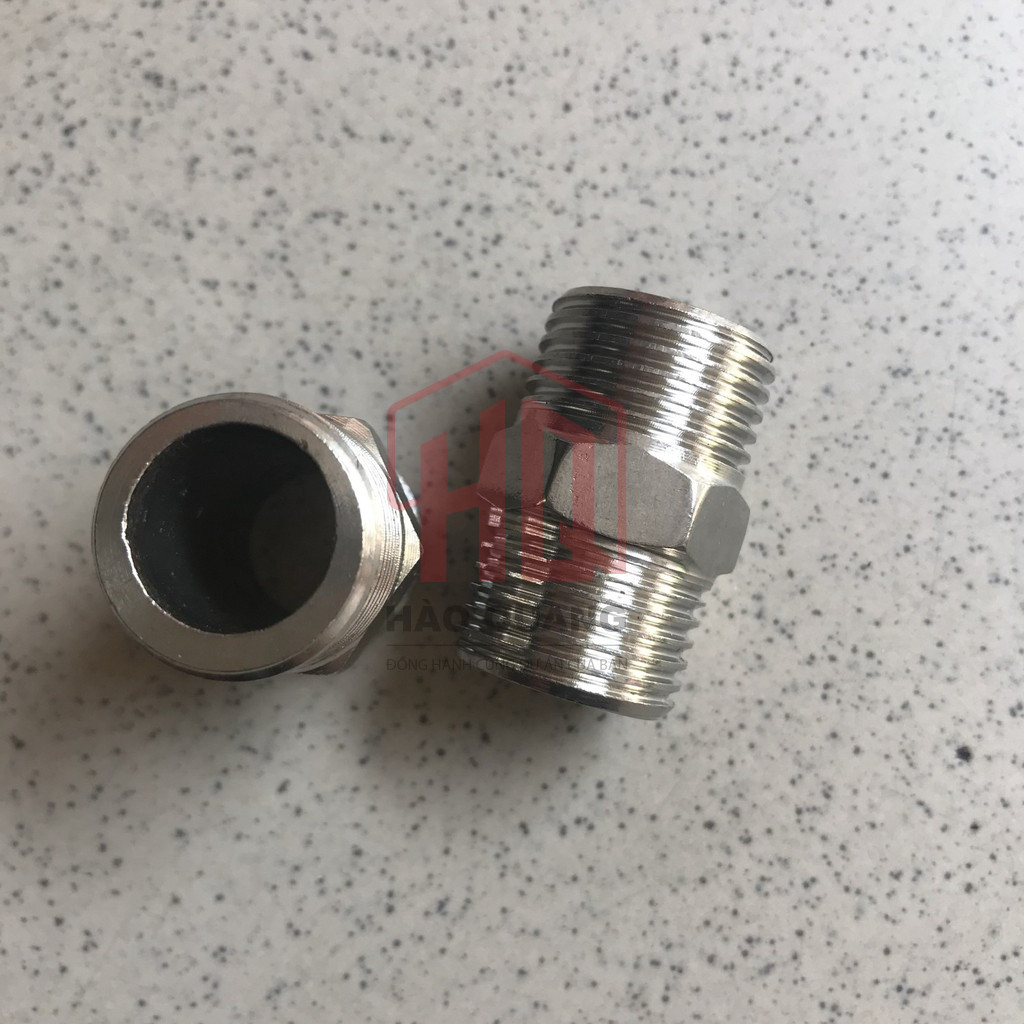 Kép Inox Ren Ngoài 21,27,27-21 – Nối Ống Nước, Khí Nén, Chống Gỉ
