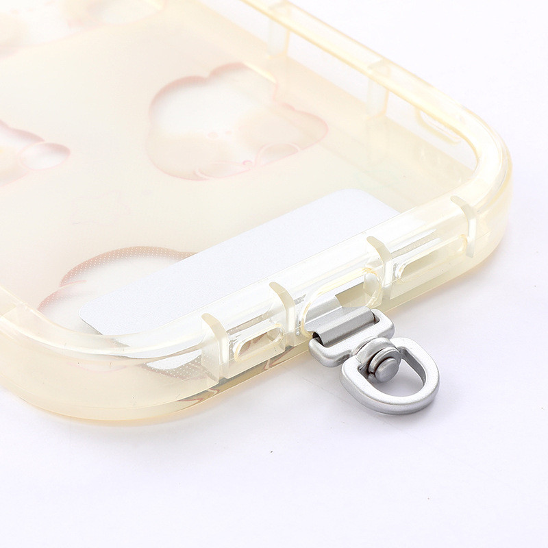Phụ Kiện Điện Thoại Di Động Phong Cách Mới Miếng Đệm Điện Thoại Di Động Kim Loại Thép Không Gỉ Thẻ Xoay 360 Độ Kẹp Chống Mất Điện Thoại Di Động Dây Đệm