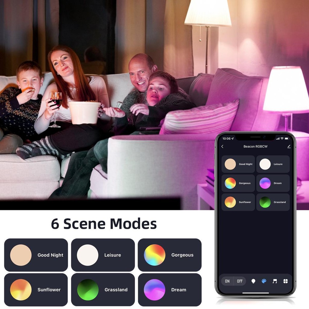 đèn LED RGB 9W 10W Đèn điều khiển thông minh có thể điều chỉnh độ sáng 220V Đèn đổi màu RGB Bóng đèn ma thuật | BigBuy360 - bigbuy360.vn