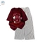 Tổng hợp các sét bộ quần đũi xốp kẻ vằn ống rộng + mix áo phông unisex nam nữ-quần áo 94