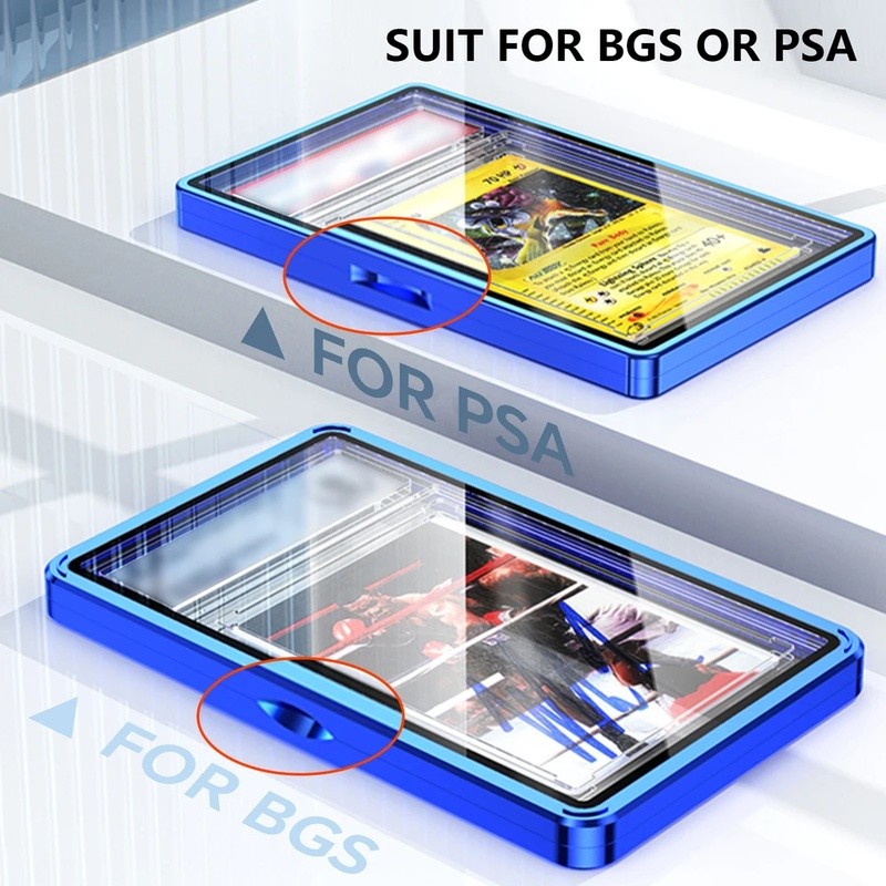 Hộp bảo vệ thẻ phân loại bằng kim loại màu Gradient cho tấm PSA / BGS, thẻ giao dịch chống tia cực tím & chống trầy xước Giá đỡ màn hình từ tính