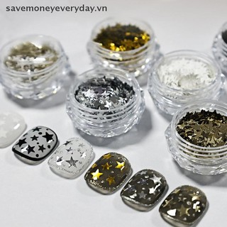 [savemoneyeveryday] 1Box Five Pointed Star Nail Mix Sequins Flash Nail Shining Mirror Trang trí bột nghệ thuật móng tay DIY Nail Art Người đam mê [vn]