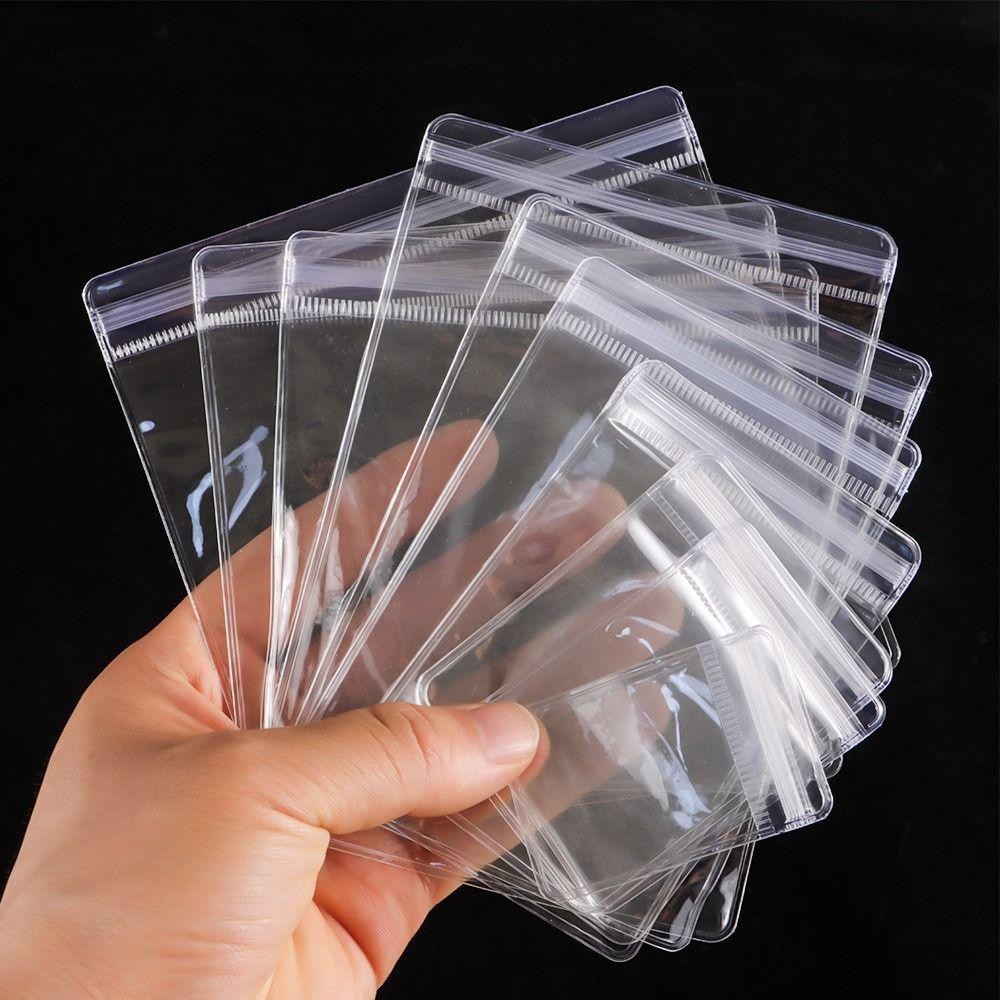 CAST 100 Chiếc Túi Tự Niêm Phong, Túi Khóa Zip Có Thể Đóng Lại Bằng Nhựa PVC, Túi Trang Sức Trong Suốt Chống Bụi Bao Bì Quà Tặng Túi Bảo Quản