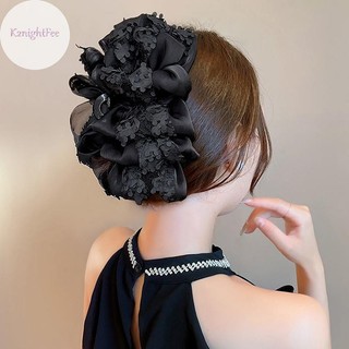 K2nightfee Sang Trọng Tính Khí Móng Vuốt Lớn Kẹp Nhiều Lớp Nơ Kẹp Tóc Đuôi Ngựa Kẹp Tóc Nữ Phụ Kiện Tóc VN