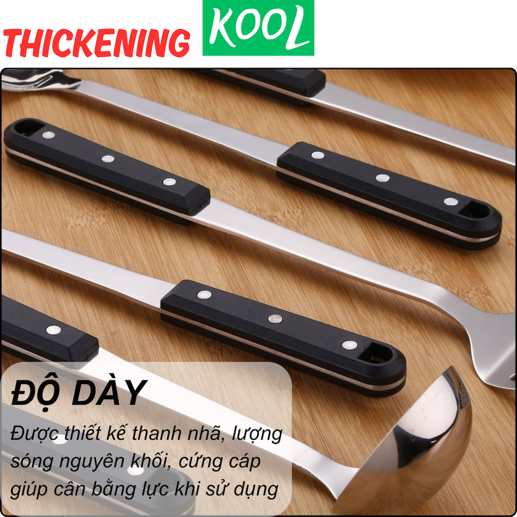 Vá múc lẩu inox Daily số 8 KOOL RB12401 Vá canh, Thìa canh, Muôi canh, vá lẩu, vá vớt bún