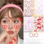 Nhãn dán mặt nơ đầy màu sắc - Miếng dán trang phục tiệc - Bánh ngọt kim cương giả Love - Hình xăm giả hình ngôi sao - Đề can Cosplay - Tự dính, Chống thấm nước - Trang trí nghệ thuật DIY