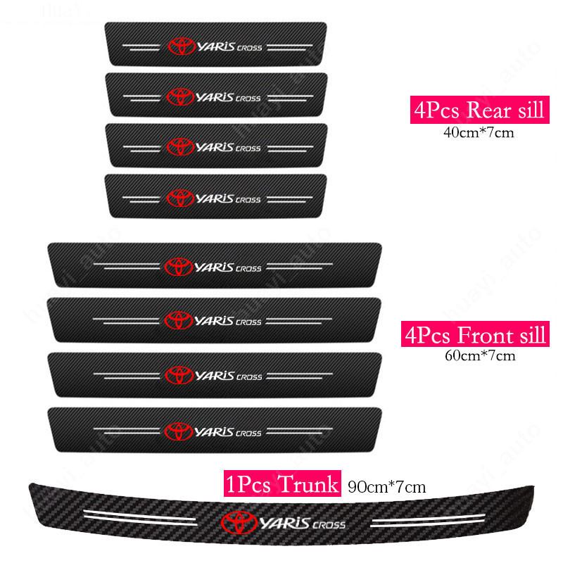 Toyota Yaris Cross Audi Car Sill Sticker Chống Trầy Xước Chống Thấm Nước Cốp Xe Bảo Vệ Cửa Xe Da Bao Phụ Kiện