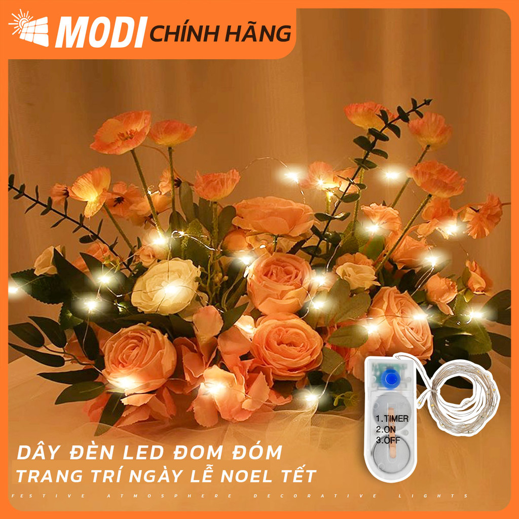 Ảnh Đèn LED Đom Đóm Hình Nút Chai MODI SOLAR 2M 20 Bóng Trang Trí Noel, Trang Trí Nhà Cửa 4