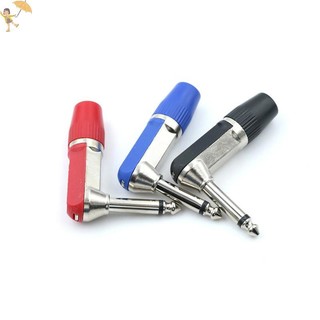 [Gou] 1 / 4 '' 6.35mm 2 Cực Mono Nam Jack Góc Phải Guitar Cắm Adapter Kết Nối VN