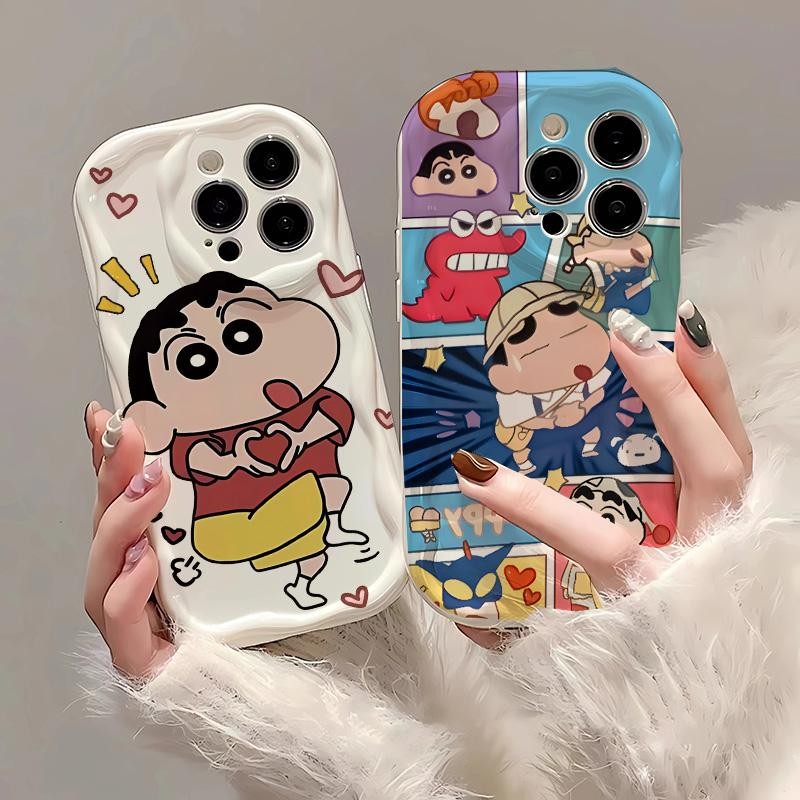 Ốp Lưng Cho Huawei Honor 90 Lite P30 Mate 30 40 Pro P40 Nova 9 SE 10 SE 11 5T 7 Pro Ốp Lưng Ngộ nghĩnh Crayons Shin-chans Kem Dễ Thương Vồng Cạnh Camera Bảo Vệ Mềm Mại