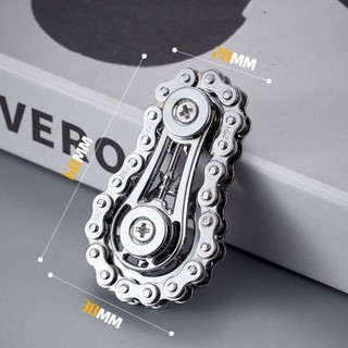 LILYES Tay Spinner Dây Xích Kim Loại, Con Quay Đầu Ngón Tay Cơ Khí, Bánh Xe Hồi Chuyển Cho Người Lớn