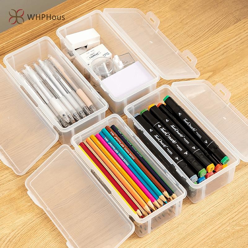 Streamers Mỹ Phẩm Hộp Trang Điểm Trong Suốt Hộp Đựng Bút Chì Kem Nền Phấn Mắt Bàn Chải Giá Đỡ Để Bàn Văn Phòng Phẩm Lưu Trữ Người Tổ Chức Mới