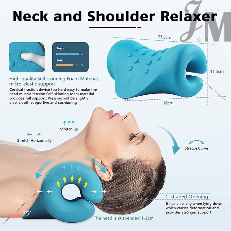 Gối Massage kéo cổ tử cung tiện dụng, đeo vai, thư giãn cổ tử cung, giảm đau