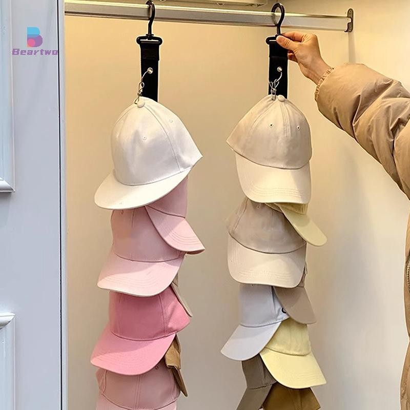 < Beartwo > Dụng cụ sắp xếp lưu trữ bóng chày với tám kẹp Giá đỡ nắp treo tường Tủ quần áo Sắp xếp lưu trữ Mũ Móc treo đẹp