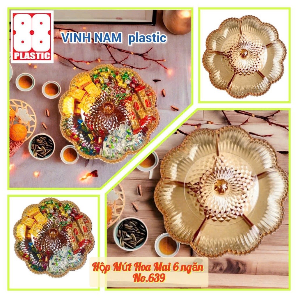 Bộ Sưu Tập Hộp Mứt Tết Cao Cấp Vinh Nam Plastic Hộp Bánh Kẹo Sang Trọng Khay Đựng Mứt Bánh Tết