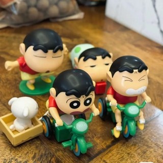 Búp bê Crayon Shin-chan Anime Búp bê đồng hồ hợp thời trang dễ thương Hình hành động có thể chơi được Đồ trang trí máy tính để bàn Bạn bè Hộp mù Trẻ em Quà tặng sinh nhật