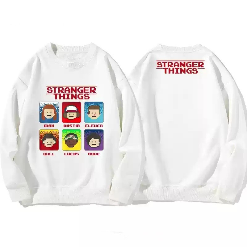 Áo Unisex Dài Tay Stranger Things Season 5 - Nhân Vật Demogorgon và Câu Lạc Bộ Hellfire