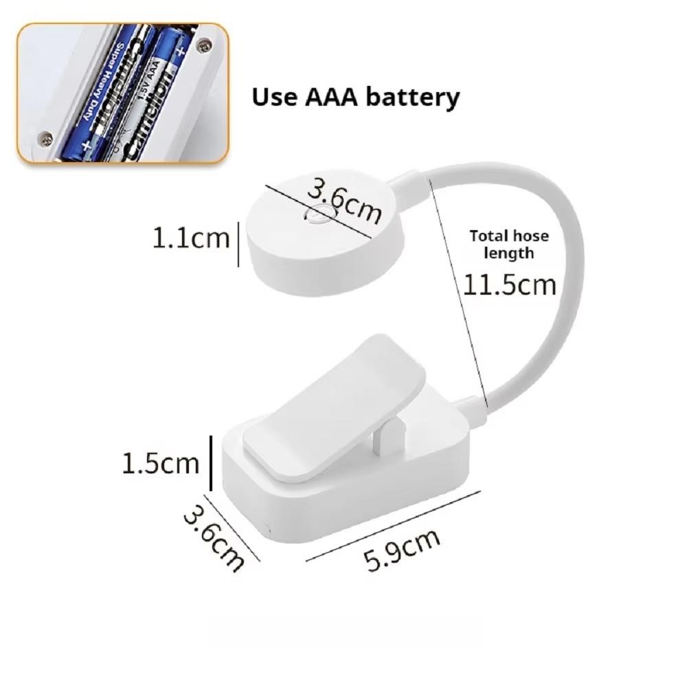 Đèn kẹp sách LED JSJING, Đèn bàn phòng ngủ có thể điều chỉnh độ sáng vô cấp 3 màu, Bảo vệ mắt linh hoạt đa năng 360° Xoay đèn đọc sách với Clip học tập