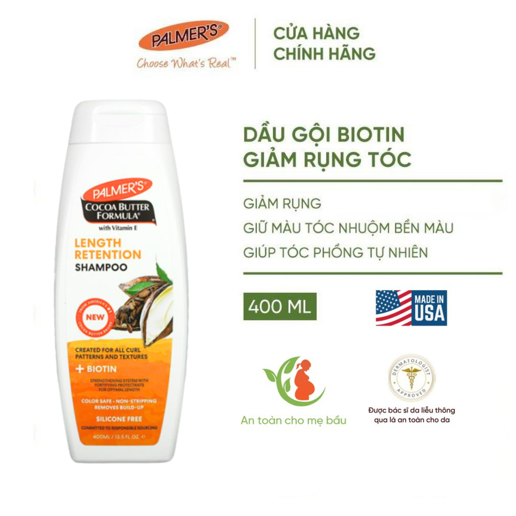 Ảnh Dầu gội Biotin hỗ trợ giảm rụng tóc Palmer's 400ml 1
