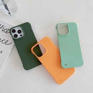 Ốp điện thoại không khung nhựa cứng màu kẹo cho iPhone 16 15 14 Plus 13 12 11 Pro XS Max XR X Cover