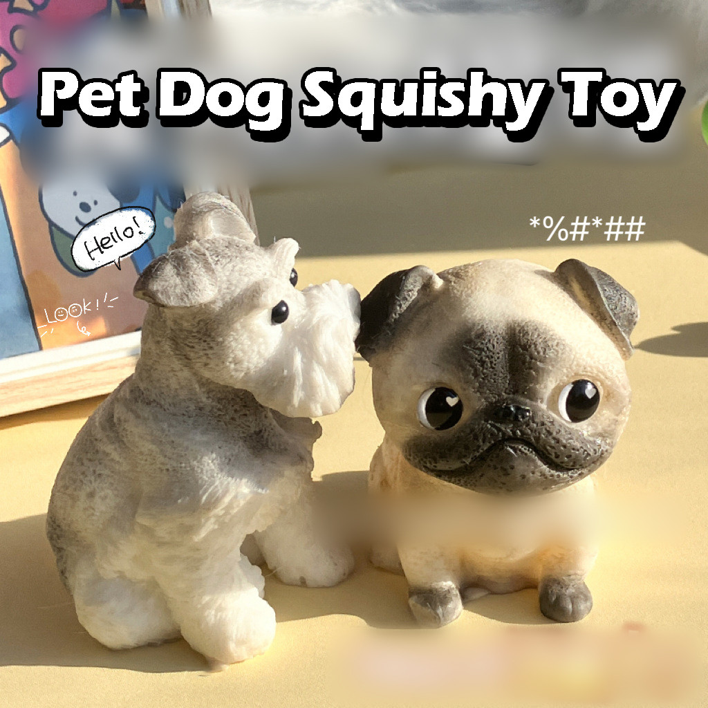 YT4 Thú Cưng Dễ Thương Chó Squishy Đồ Chơi Mềm Chậm Phục Hồi Căng Thẳng Fidget Đồ Chơi Bichon Frise Pháp Bulldog