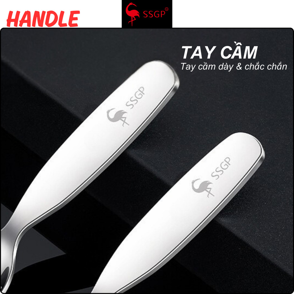 Muỗng ăn dặm cho bé tập ăn cao cấp SSGP - Thìa tập ăn Muỗng cho bé ăn dặm Muỗng silicon cho bé