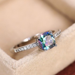 Nhẫn Sapphire Bạc S925 Trang Sức Thời Trang Đơn Giản Quà Tặng Nữ 5