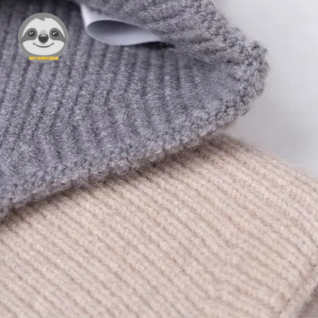 Phong cách Nhật Bản Muji Style / Mũ len dày bảo vệ tai / Mũ dệt kim pha trộn len chống gió / Mũ chui đầu ấm áp mùa thu đông