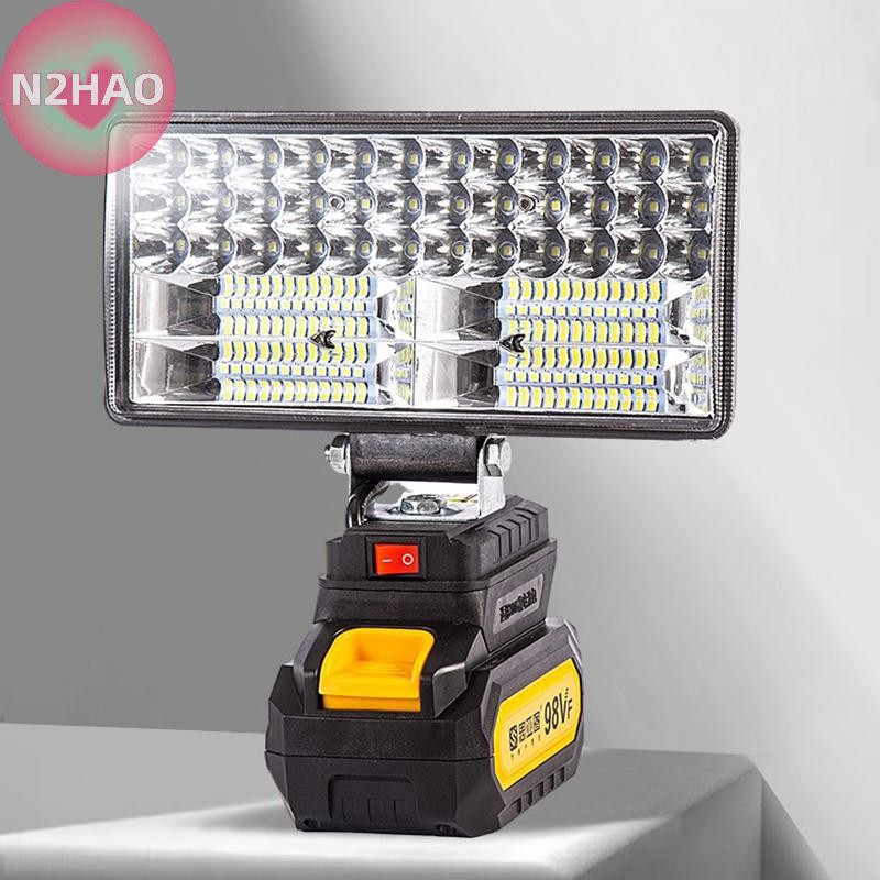 N2hao Cho 18V Pin Li-ion Đèn LED Làm Việc 3 / 4 Inch Đèn Pin Di Động Khẩn Cấp Đèn Pha Cắm Trại n