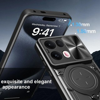 Ốp Giá Đỡ Vòng Ô Tô Từ Tính Cho Oppo Reno 15 13 12 Pro 13F 12F Reno13 Reno15Pro 15F 5G Armor Vỏ Chống Sốc Chống Rơi Ốp điện thoại Trượt Đẩy Camera Bảo Vệ Mặt Sau Ốp Cứng