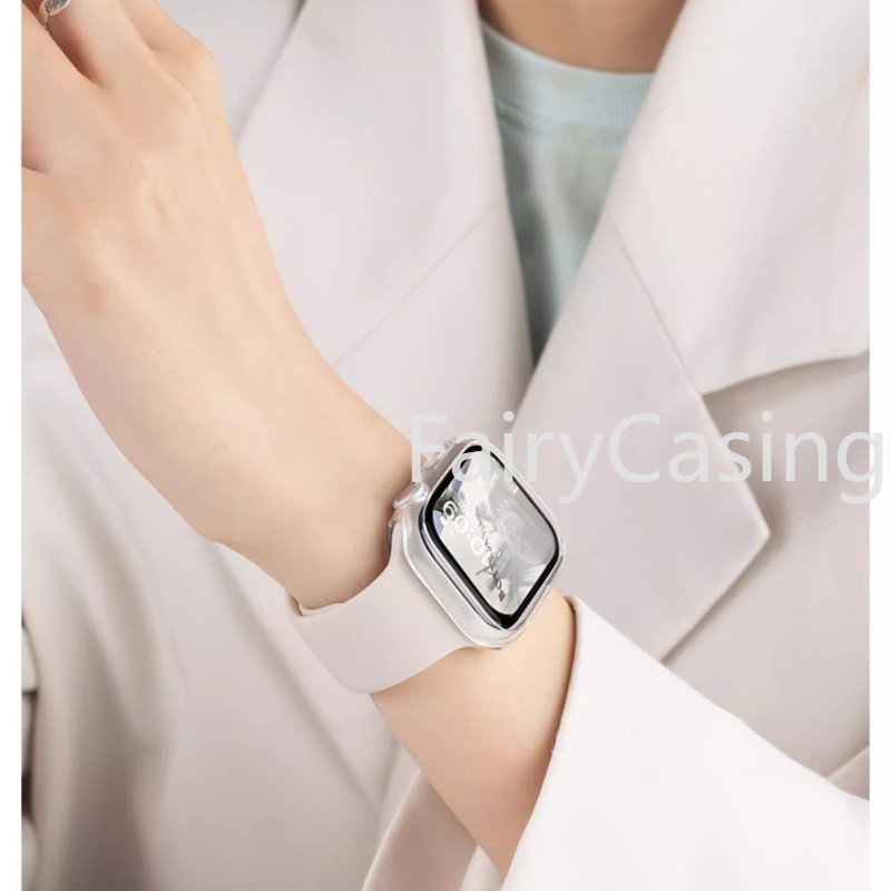 Ốp lưng silicon mềm trong suốt S11 S11 cho Apple Watch 46mm 42mm Series 10 9 8 7 6 SE 5 4 3 Bảo vệ cản trước cho iwatch Ultra 2 49mm 45mm 41mm 44mm 38 40mm