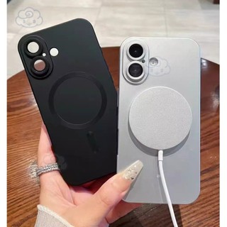 Vỏ Mờ Sang Trọng Cho iPhone 16 15 14 13 12 11 Pro Max Plus Vỏ Camera Từ Tính Bảo Vệ Kính Không Có Vân Tay Mặt Sau