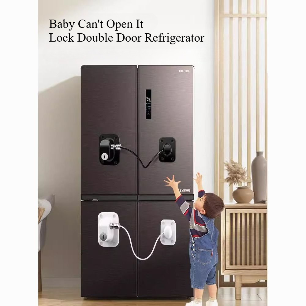 Khóa cửa tủ lạnh mật khẩu chống rỉ, an toàn chống trộm, phù hợp ngăn kéo, tủ, cửa trượt, an toàn cho trẻ em và người cao tuổi