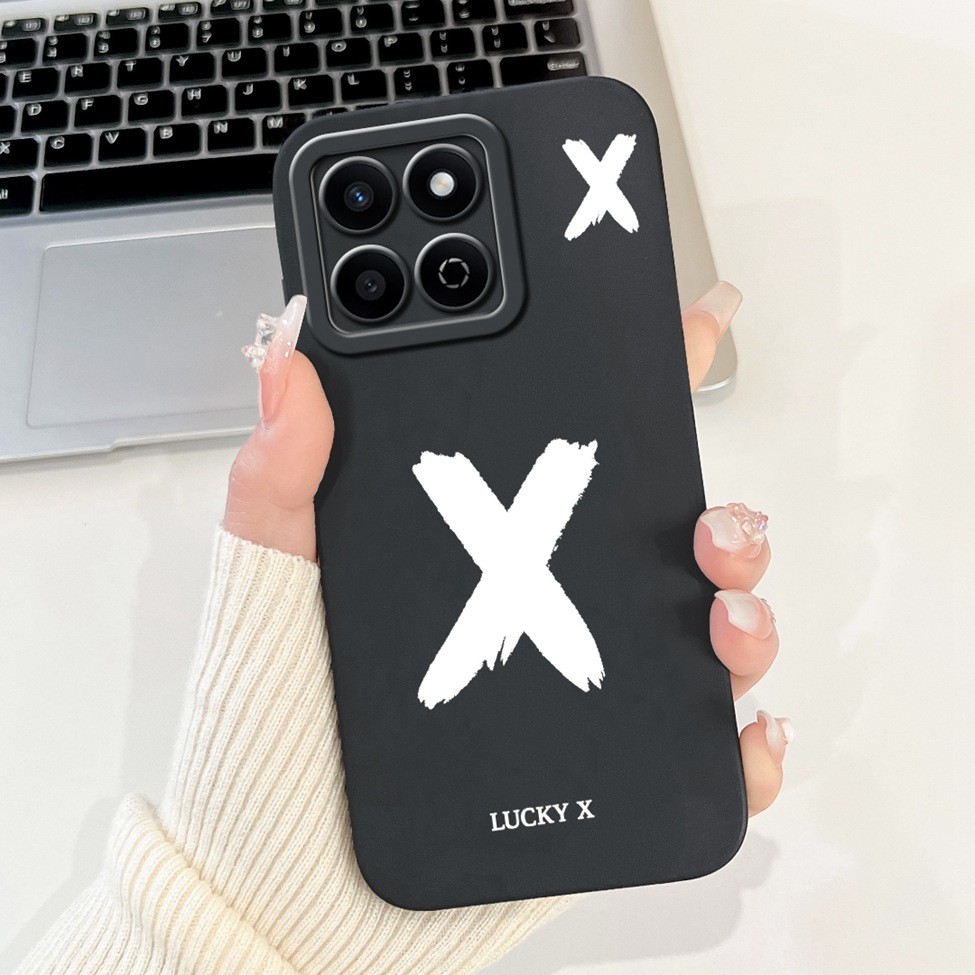 Honor X7C ALT-LX2 Vỏ Điện Thoại Honor X7C Chữ Thời Trang Đơn Giản Thiết Kế Họa Tiết A-Z Ốp Lưng Chống Sốc Silicon
