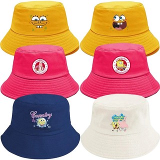SpongeBob SquarePants Mũ Xô Mũ Trẻ Em Mùa Hè Mặc Hoạt Hình Mũ Câu Cá Du Lịch Đi Biển Mũ Chống Nắng
