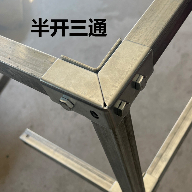 Kết nối ống vuông mạ kẽm, khớp nối ống thép không hàn, kẹp cố định ống sắt, kẹp kệ 25 ống vuông QYKZ