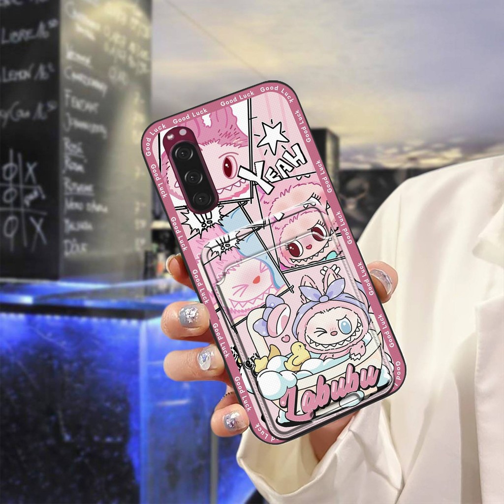 Graffiti Thiết Kế Thời Trang Ốp lưng Sony Xperia 5 / XZ5 Bọc Toàn Bộ Bảo Vệ Chống Sốc Hoạt Hình Khe Cắm Thẻ Túi Chống Bụi Dễ Thương Bền Ốp Lưng Chống Va Đập Chống Thấm Nước