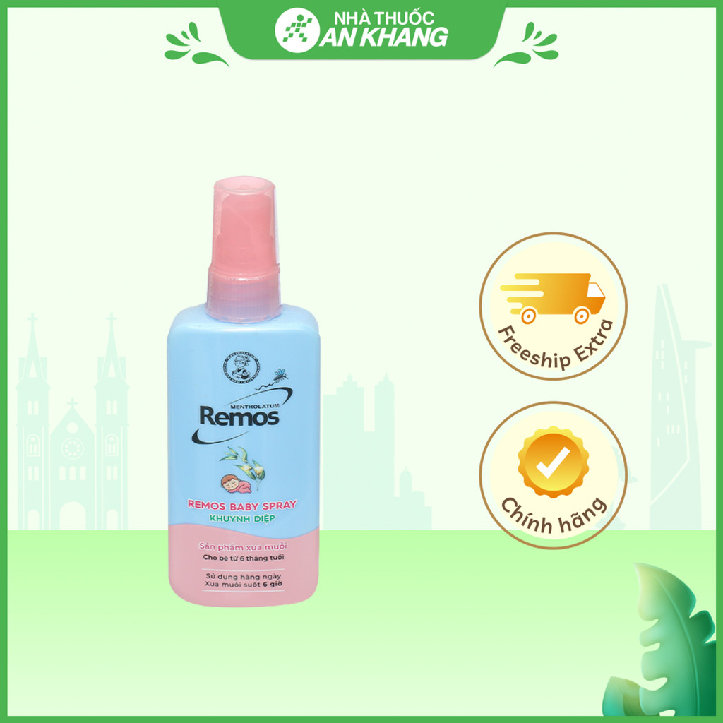 Xịt Chống Muỗi Remos Cho Bé 6 Tháng Tuổi Hương Khuynh Diệp 70ml