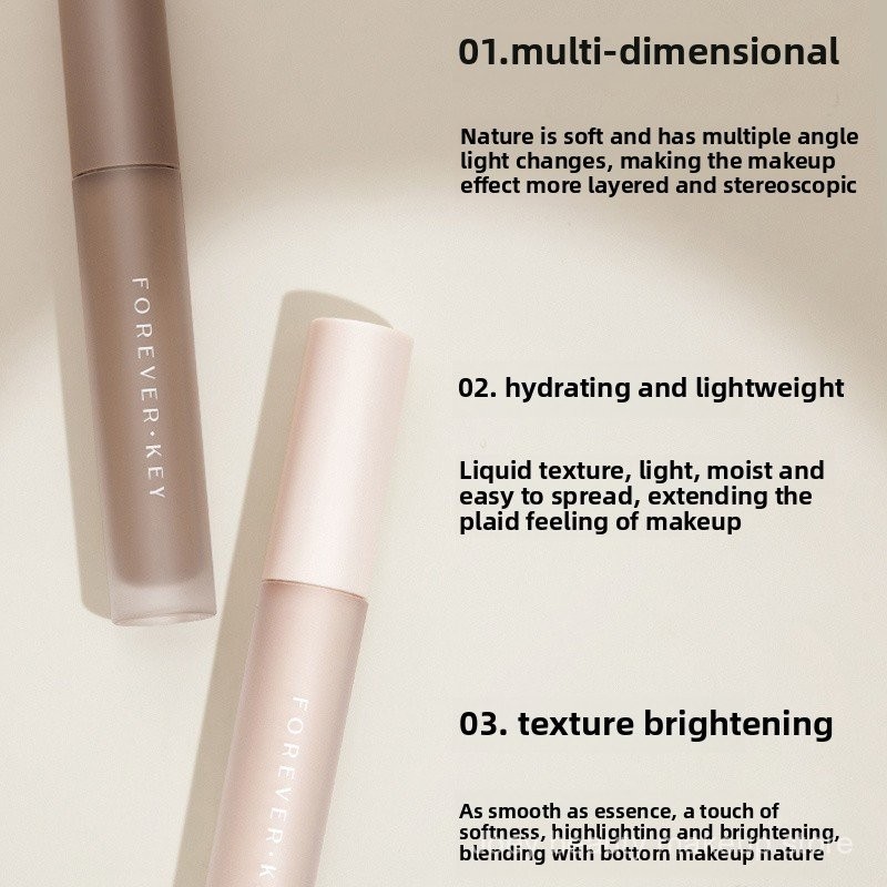 FOREVER·KEY Bút kẻ viền highlight làm sáng bóng mũi, bút lỏng tối màu di động MUAP